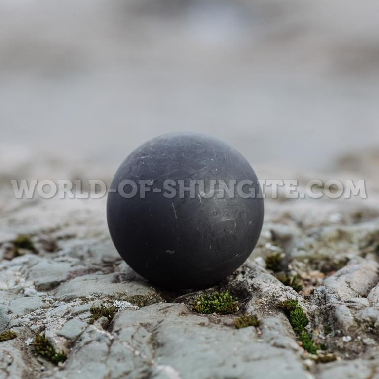 Shungite unpolished sphere 5 cm