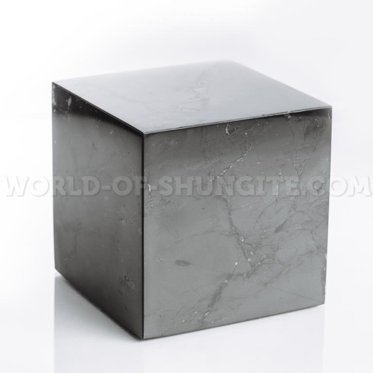 Shungite polished cube 4 cm from Russia