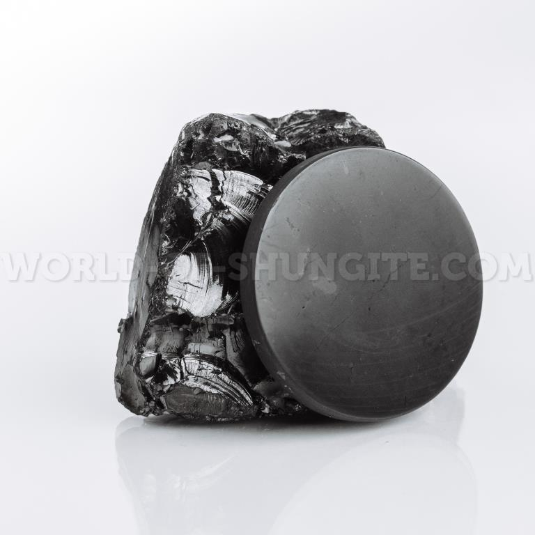 Shungite polished plaque  45mm from Russia