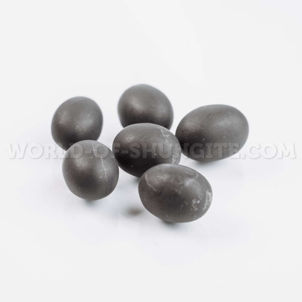 Shungite correct unpolished pellets from Russia
