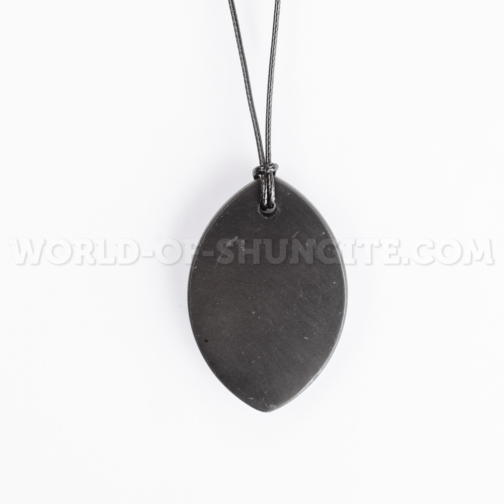 Shungite pendant "Petal" from Karelia