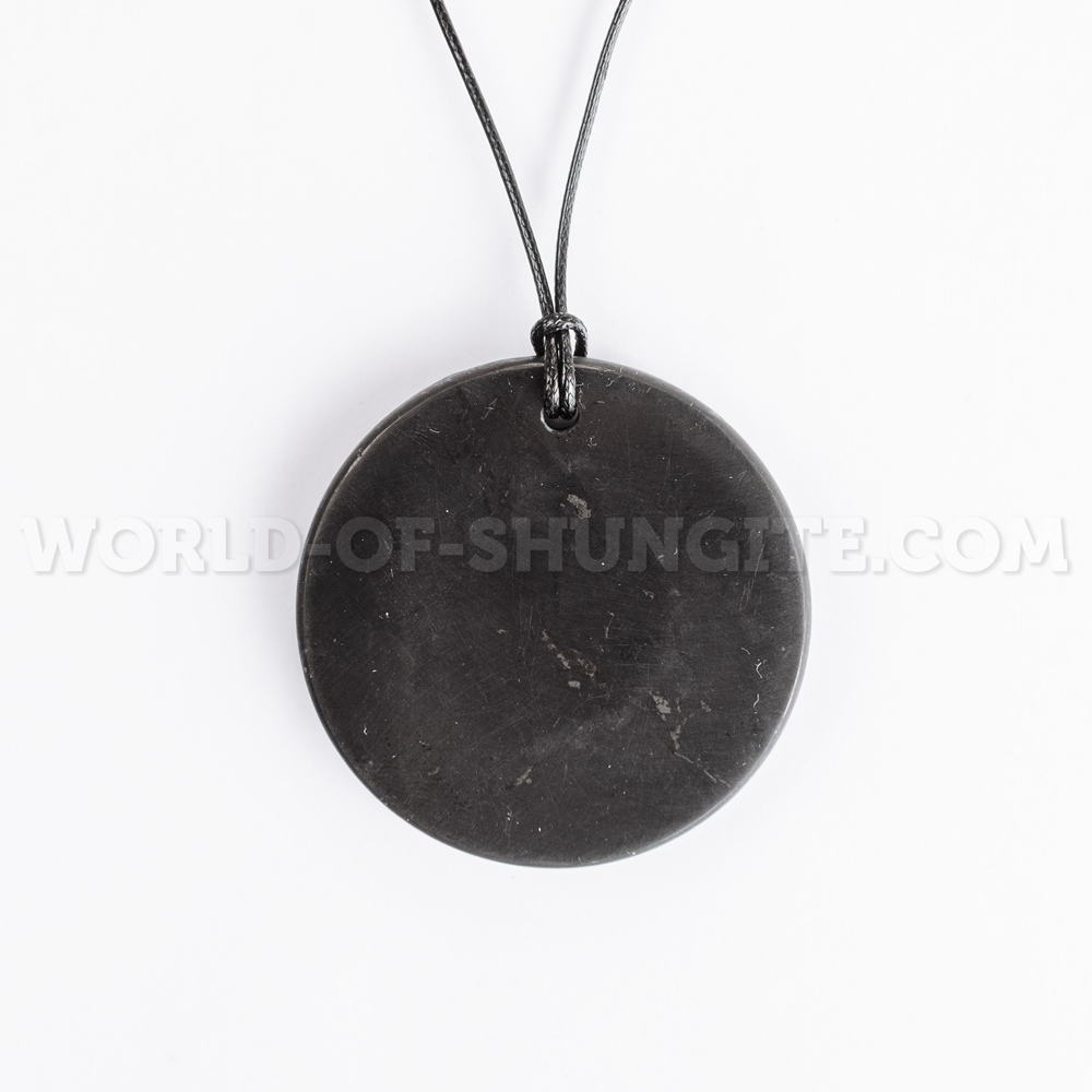 Shungite pendant "Huge circle"