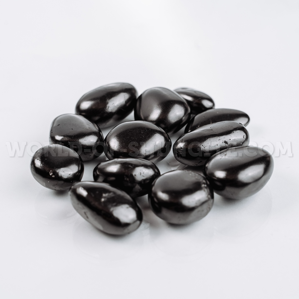 Shungite small polished pellet (1-3cm) 100gram