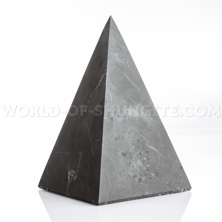 Shungite unpolished high pyramid 9 cm
