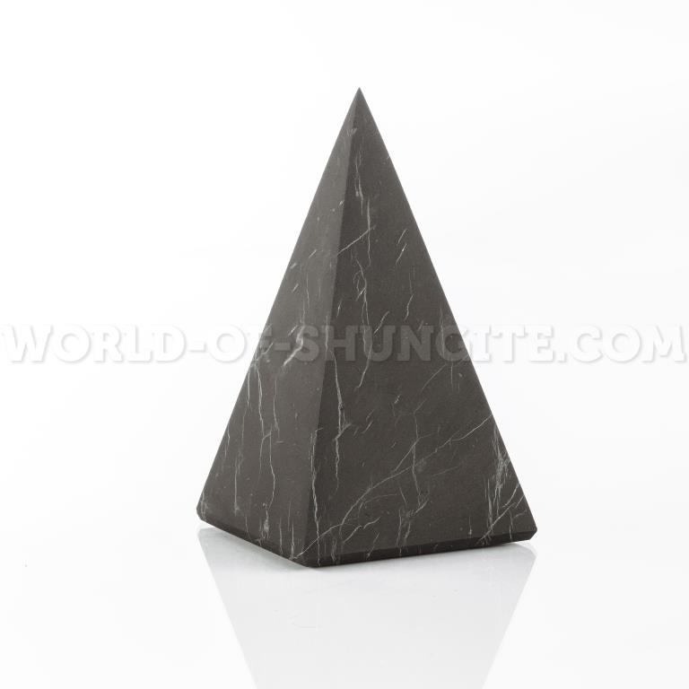 Shungite unpolished high pyramid 3 cm from Russia