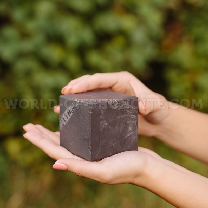 Shungite unpolished cube 7 cm
