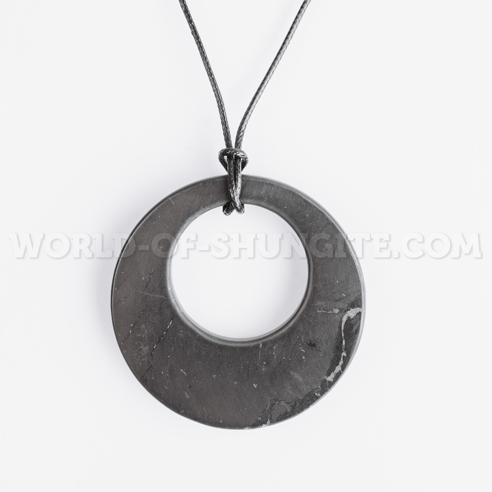 Shungite pendant "Circle in circle"