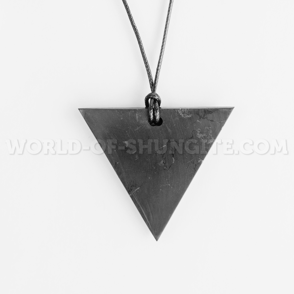 Shungite pendant "Woman's Triangle" from Russia