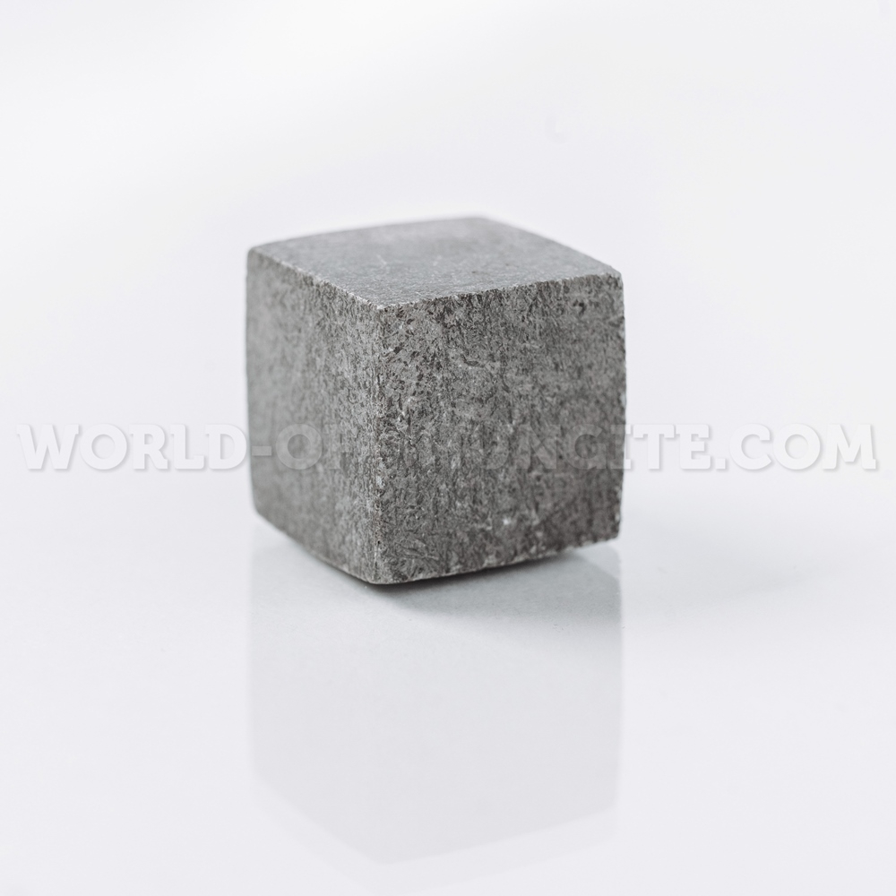 Polished cube for the whiskey from steatite