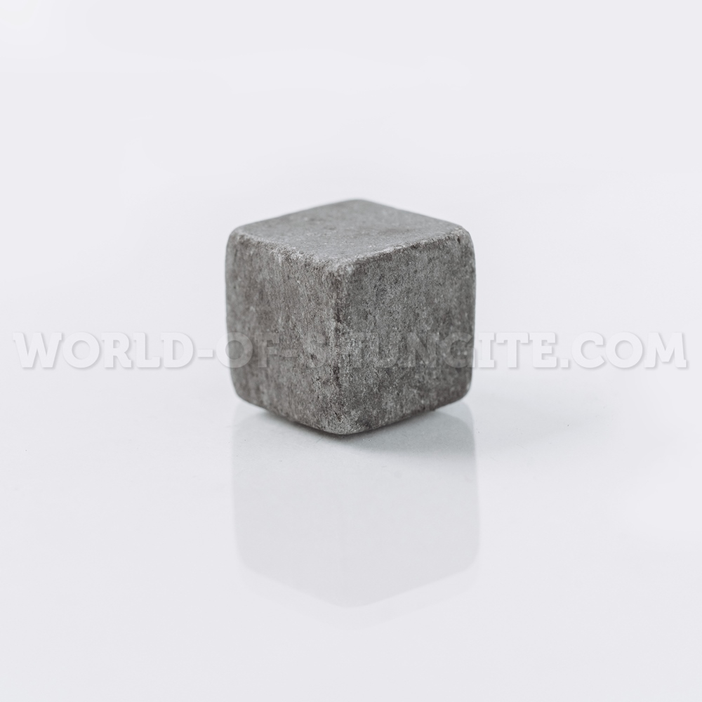 Unpolished cube for the whiskey from steatite