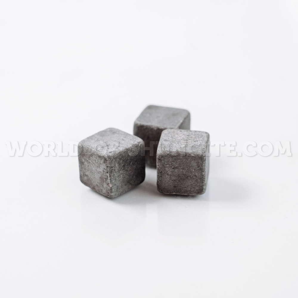 Unpolished cube for the whiskey from steatite