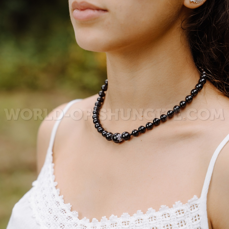 Shungite necklace ''Vera''