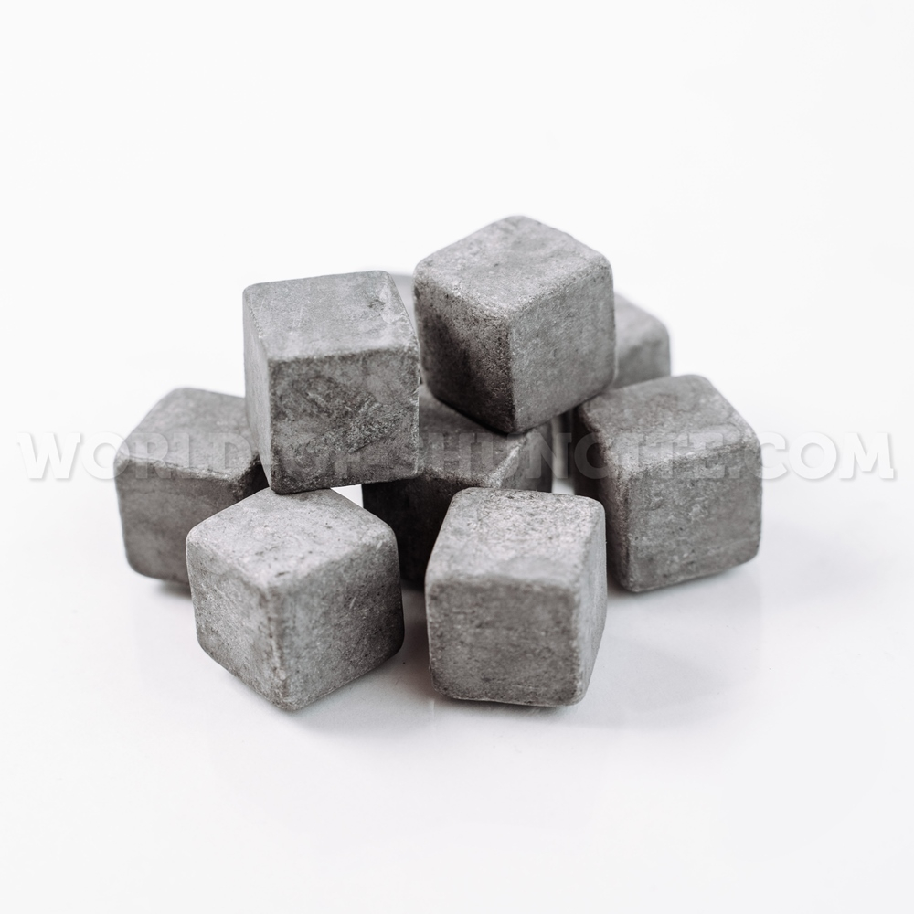 Set of unpolished cubes for whiskey of steatite