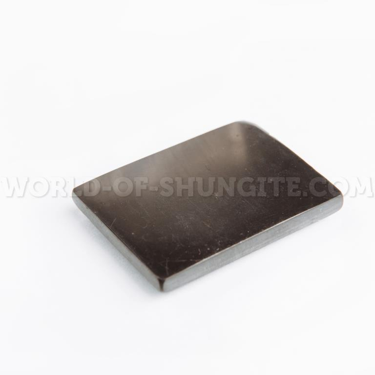 Shungite polished plate for cell phone (rectangular) 40x30mm