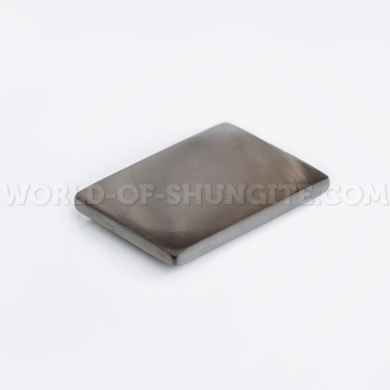 Shungite polished plate for cell phone (rectangular) 30x20 mm