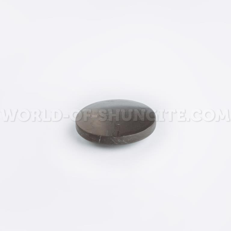 Shungite unpolished round plaque for cell phone 19mm
