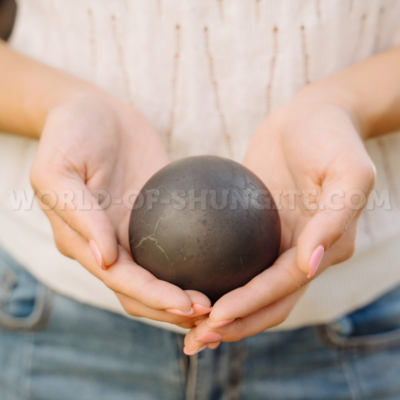 Shungite unpolished sphere 6cm