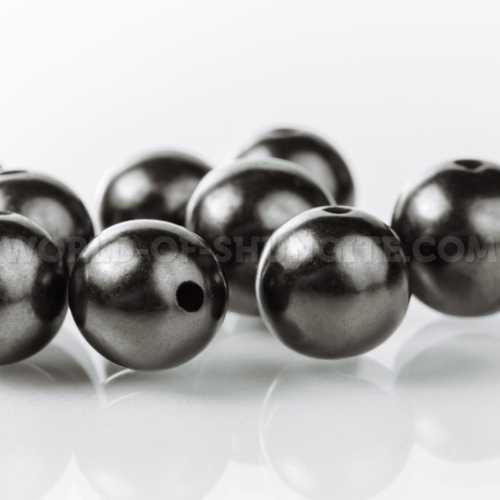 Shungite placer of beads 6 mm (polished beads with holes)