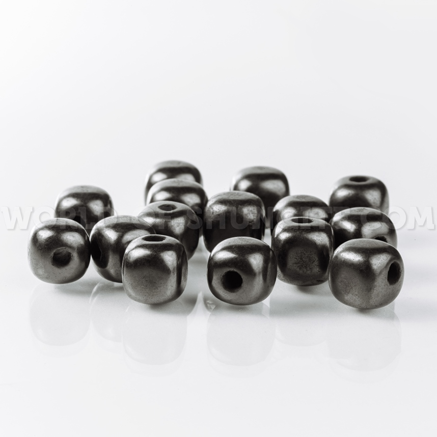 Shungite placer of beads_cubes 9mm (polished beads with holes)