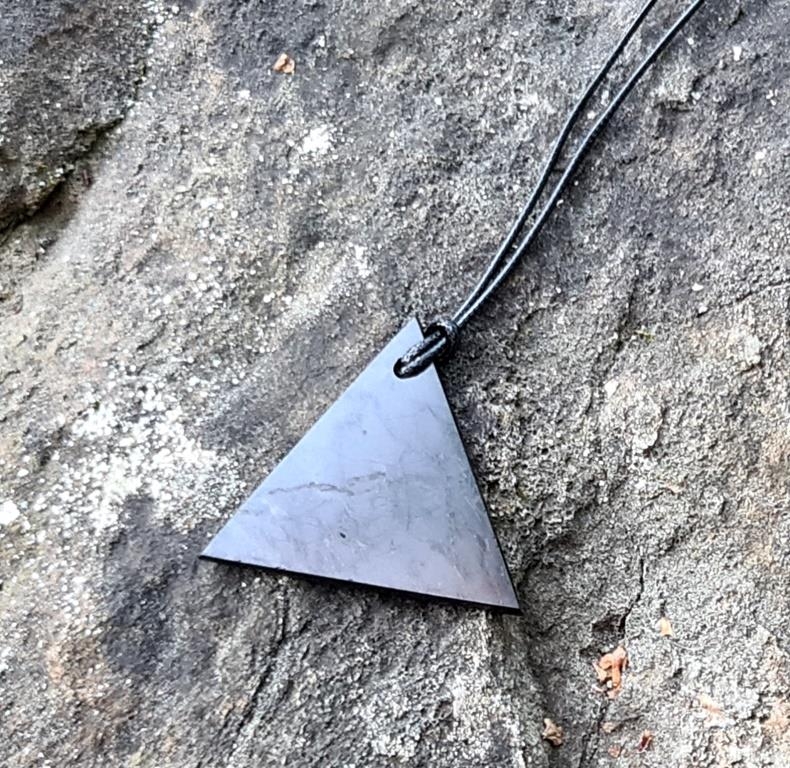 Shungite pendant "Man's Triangle"