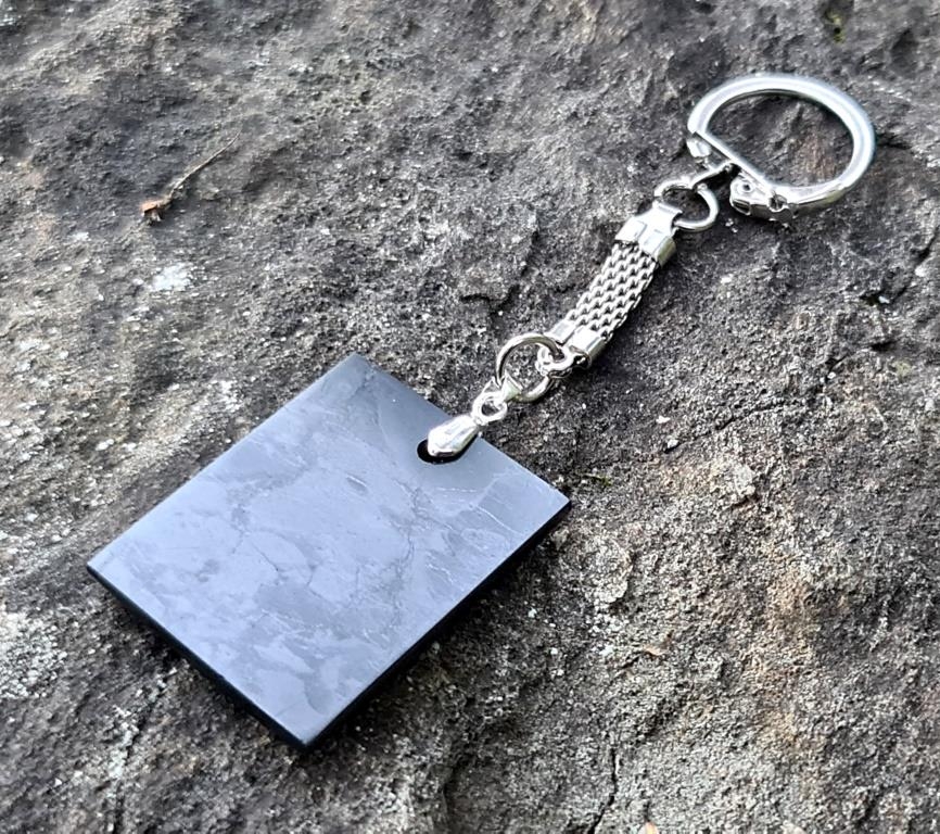 Shungite keychain "Rectangle" from Russia