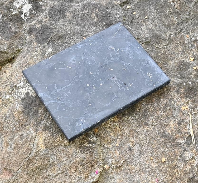 Shungite unpolished tile 9x12cm from Russia