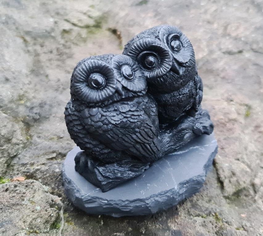 Shungite Two owls from Russia
