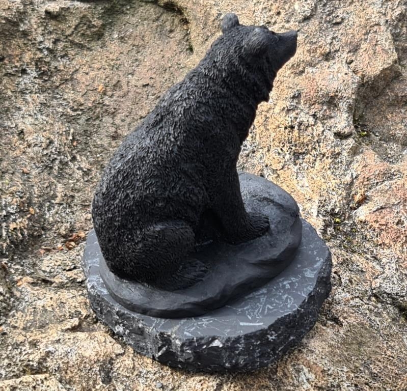 Shungite Bear on the rock