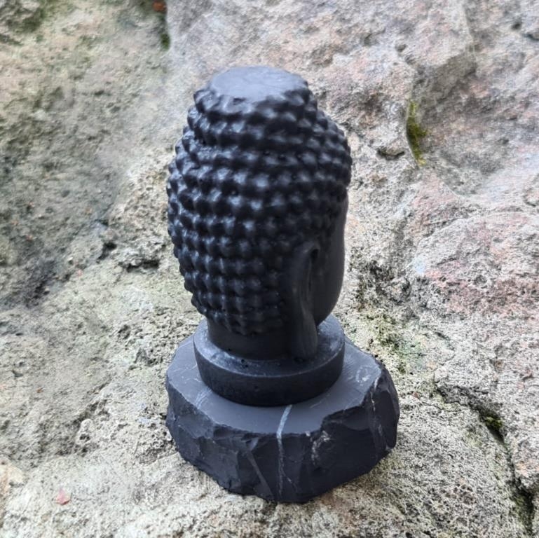 Shungite Buddha Head Figurine