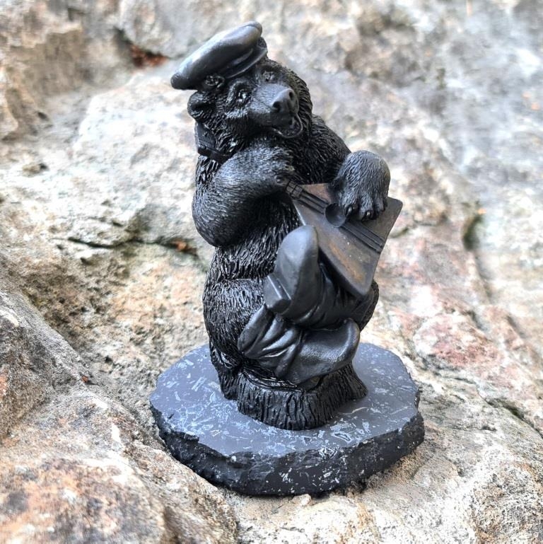 Shungite Bear with balalaika (big)