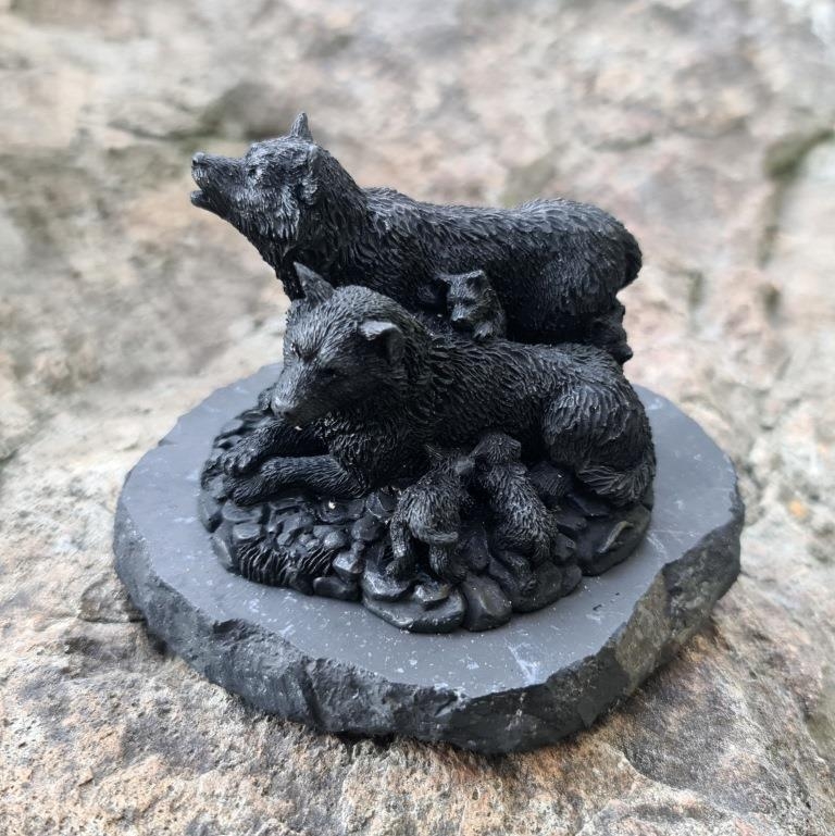 Shungite Wolf Family