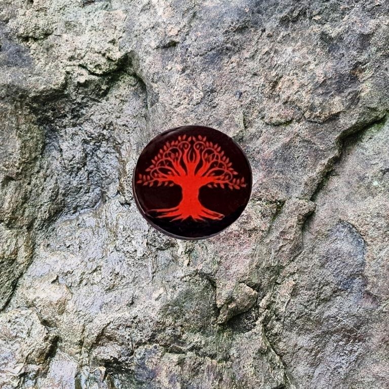 Shungite plaque for cell phone The Tree of Life with gel sticker