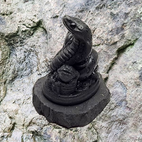 Shungite Snake with a money toad