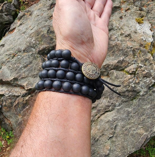 Shungite Men's bracelet "Bruno"