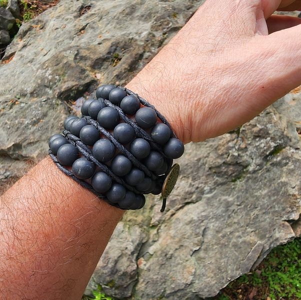 Shungite Men's bracelet "Bruno"