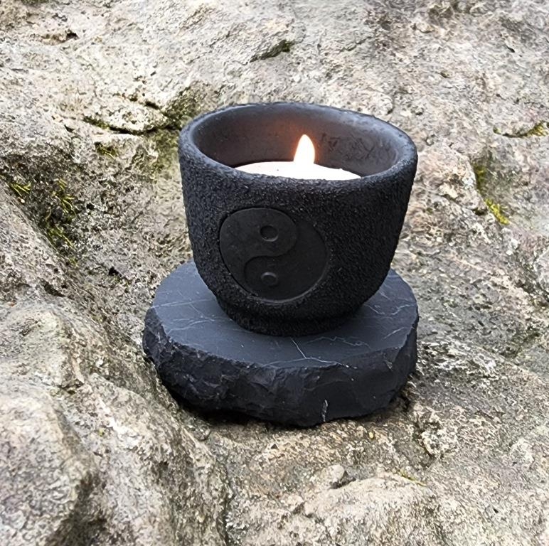 Shungite Yin Yang Candlestick