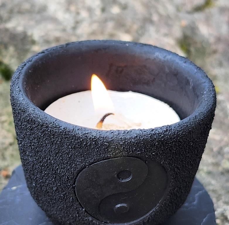 Shungite Yin Yang Candlestick