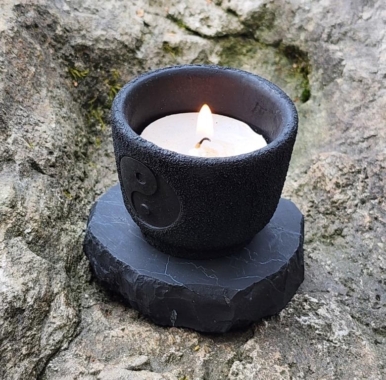 Shungite Yin Yang Candlestick