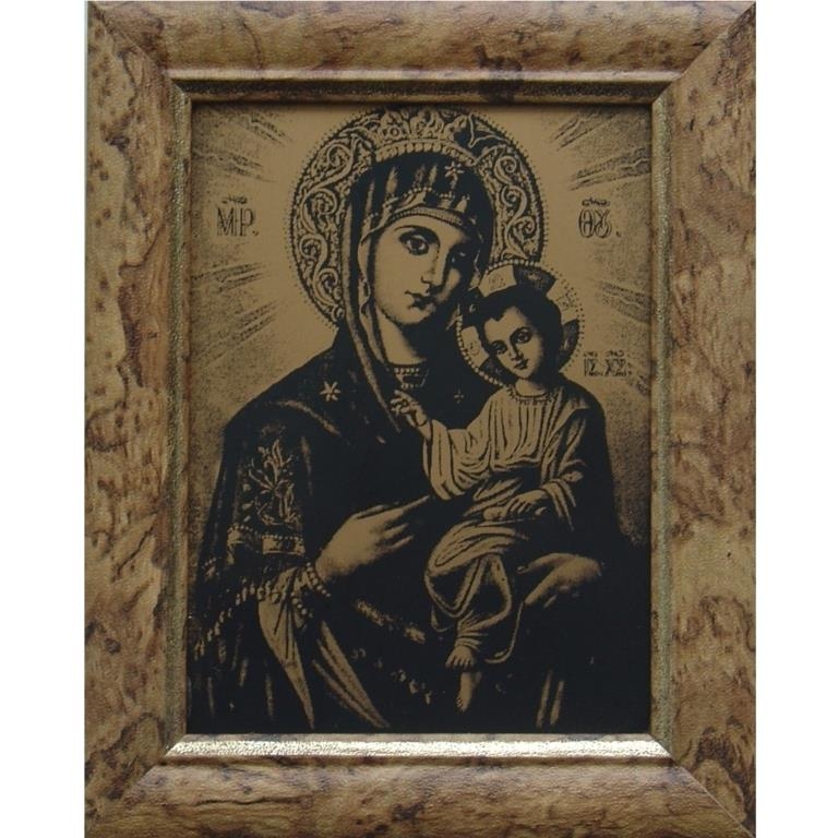 The icon of the Mother of God (in the box)