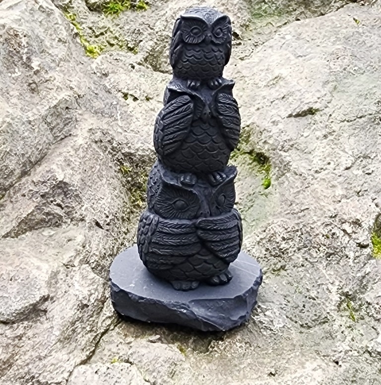 Shungite Three owls