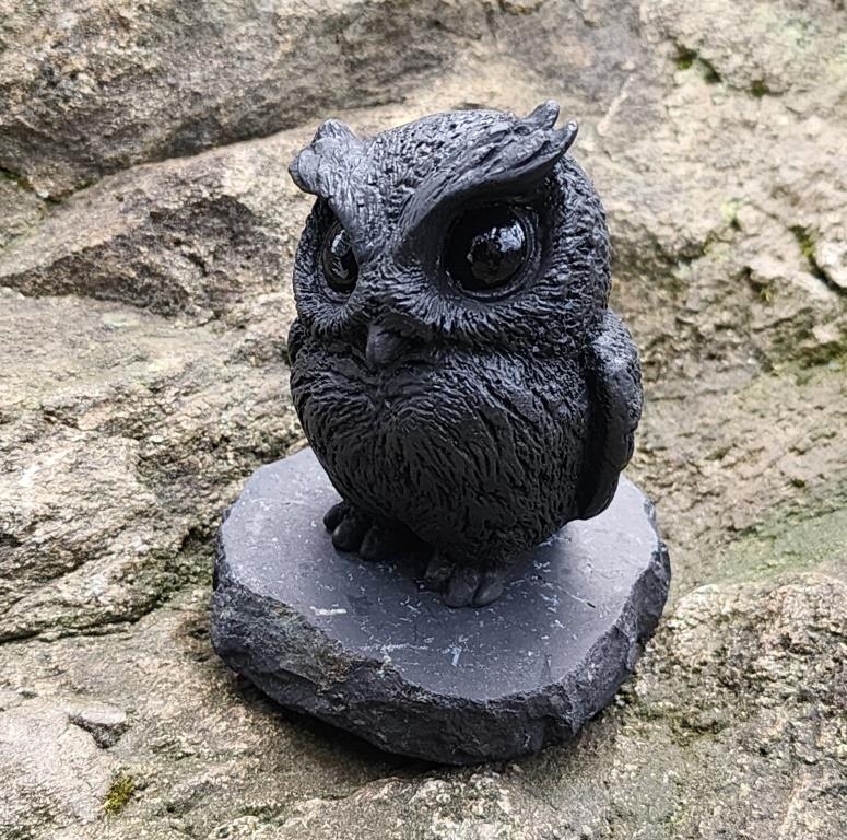 Shungite owl