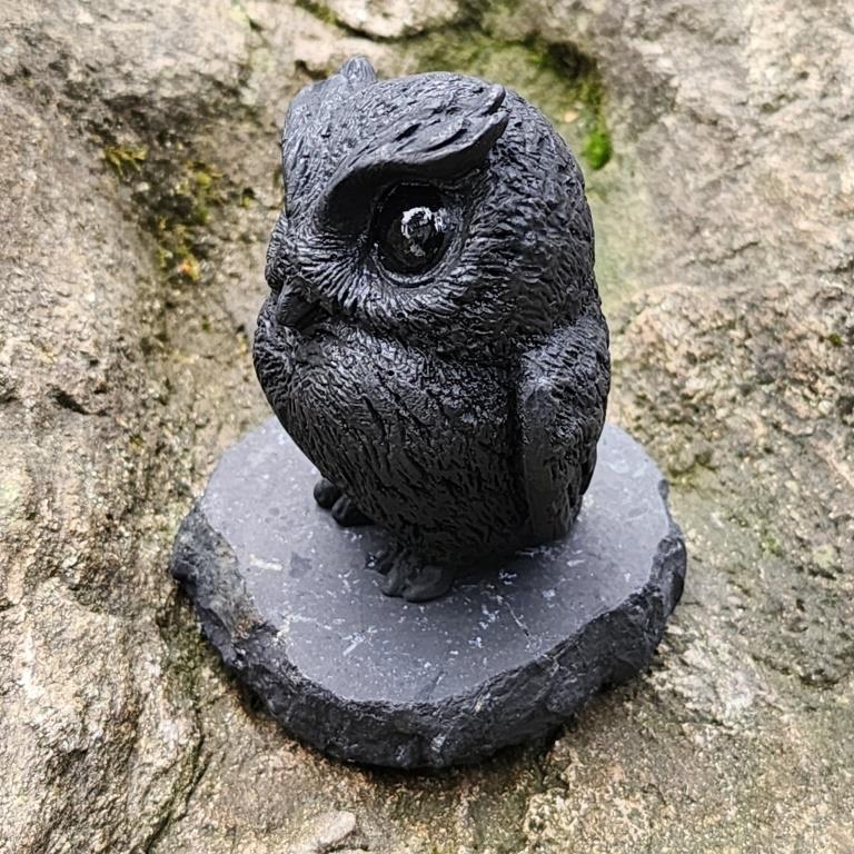 Shungite owl