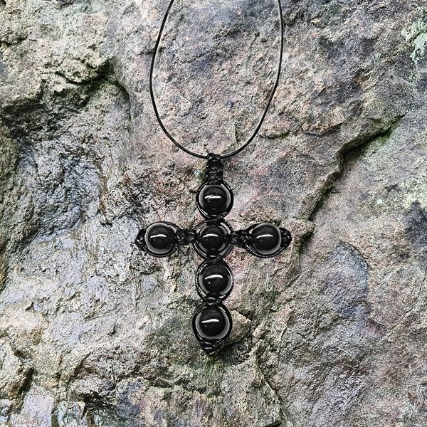 Shungite pendant Cross