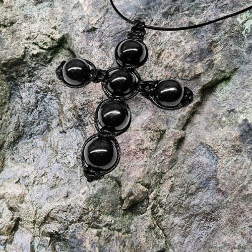 Shungite pendant Cross