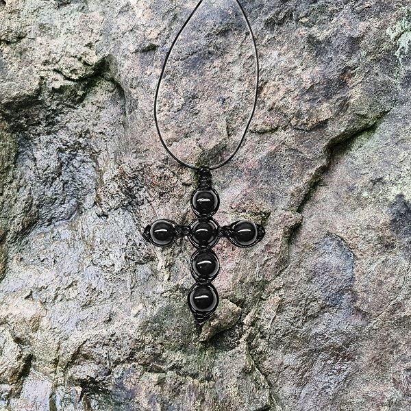 Shungite pendant Small cross