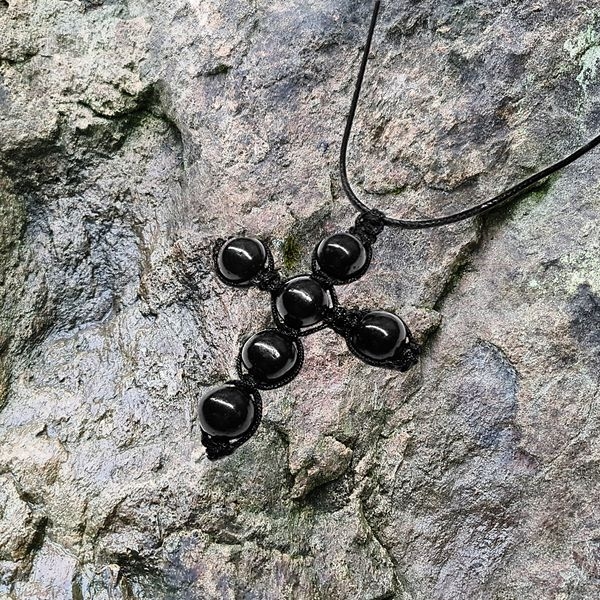 Shungite pendant Small cross